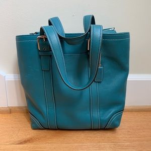 COACH teal leather purse. Great condition. $40